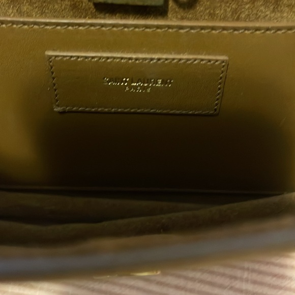 Saint Laurent Authentic brown suede/leather clutch bag - Picture 4 of 4